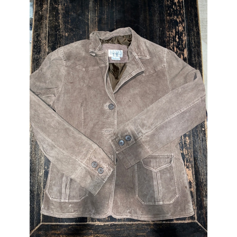 Vintage Charlotte Russe Brown Jacket Western Button Front Blazer Womens L